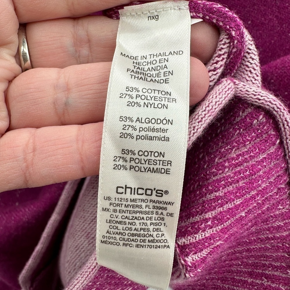 Chicos soft stretchy crew neck woman’s long sleeve old money classic sweater. XS - Picture 7 of 11